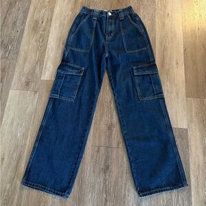 Women’s Straight leg dark blue Cargo jeans